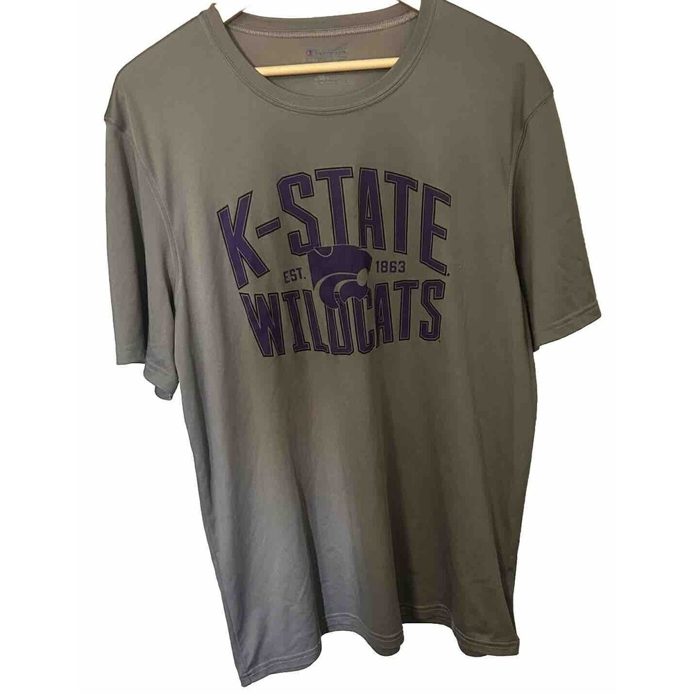Kansas State Wildcats Granite Heather Champion Campus Short Sleeve Tee Shirt